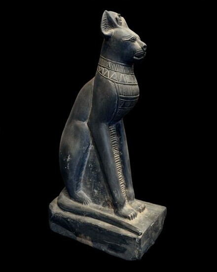 Egyptian basalt Bastet cat
