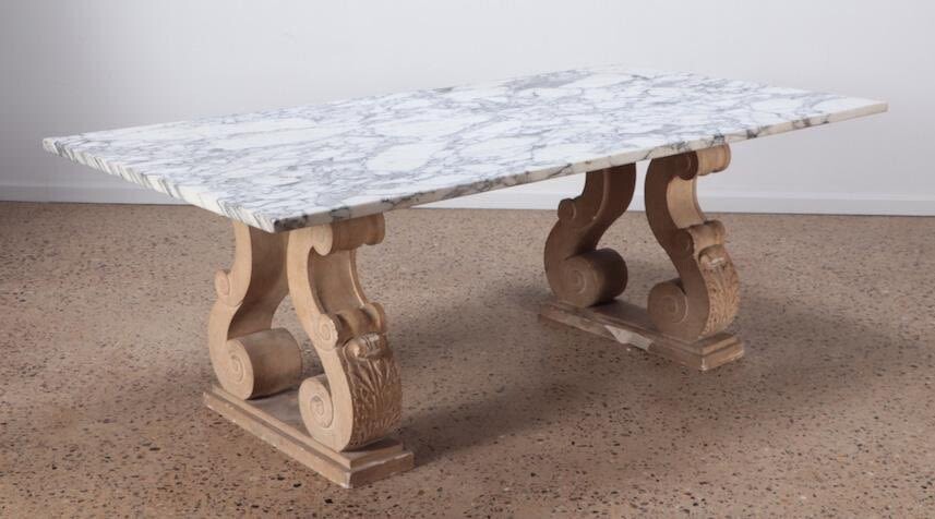 FRENCH MARBLE TOP TABLE
