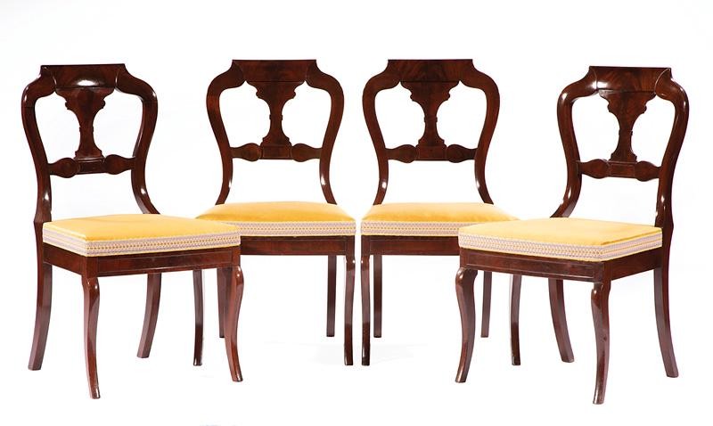 Five American Classical Mahogany Dining Chairs