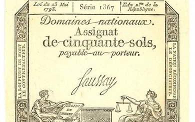 France 50 Sols 1793 Assignat