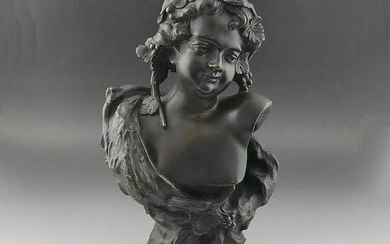 French bronze bust of Dionysus