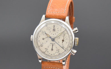 GIRARD PERREGAUX gents wristwatch with chronograph in steel, Switzerland around...