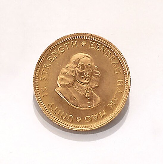 Gold coin, 1 edge, South Africa ,...