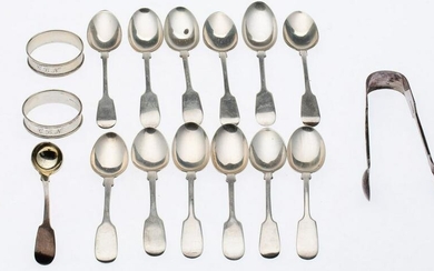 Group of 15 Pieces of English Sterling Silver