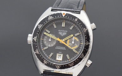 HEUER Autavia Montre-bracelet pour homme avec chronographe en acier référence 11630, Suisse, vers 1975, automatique,...