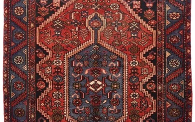 Hand-Knotted Vintage Red Tribal Floral 44X67 Oriental Rug Farmhouse Carpet