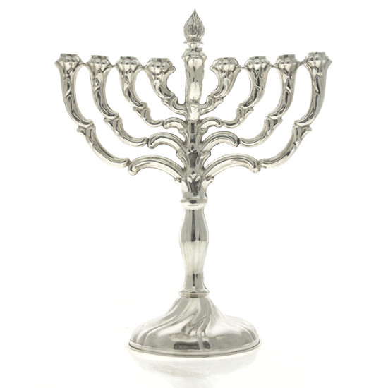 Hazorfim Sterling Silver Hanukkah Lamp Menorah, Judaica.