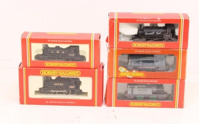 Hornby: A collection of five boxed Hornby, OO Gauge locomotives...