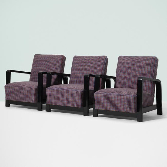 Hungarian, lounge chairs, set of three