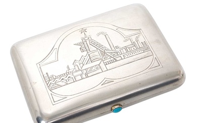 Imperial Russian silver cigarette case by Vladimir Morzov