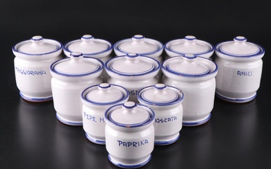 Italian Earthenware Spice Containers