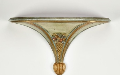 Italian gilt and paint decorated architectural bracket