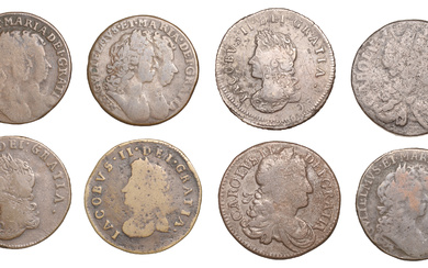 James II (1685-1691), Limerick coinage , Halfpence (3), all 1691, large size,...