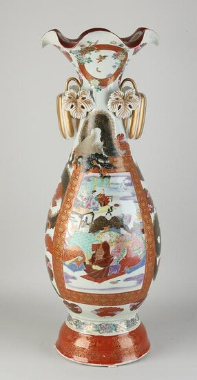 Japanese Kutani vase, H 61 cm.