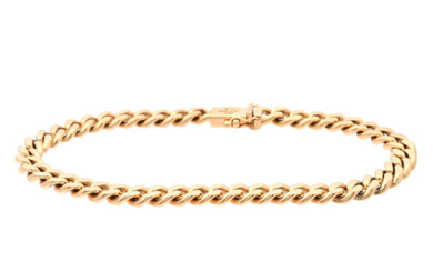 Jewellery Bracelet BRACELET, 18K gold, "curb", width 6,2 mm, appro...
