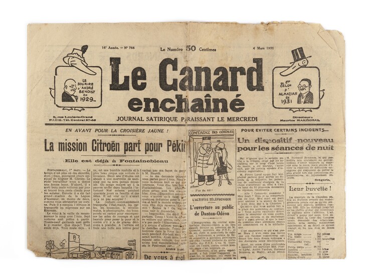 Journal Le Canard Enchainé n° 766 du 4 mars…