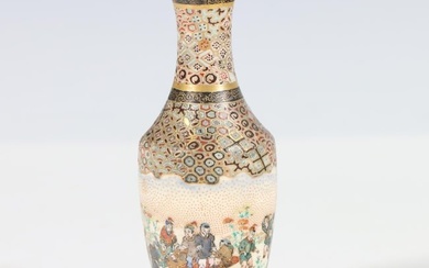 Kinkozan Japanese Satsuma Pottery Vase