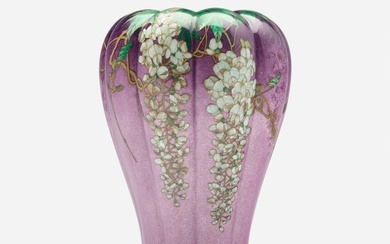Kumeno Teitaro, Gourd-form vase with wisteria