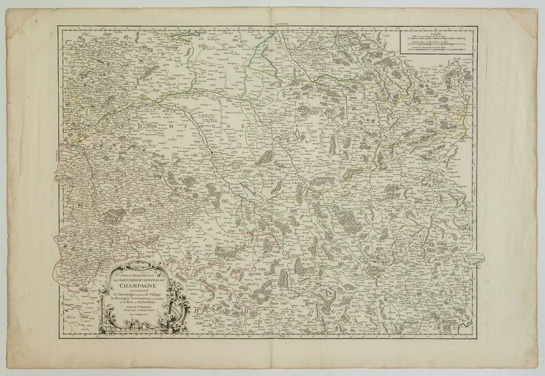 LA CHAMPAGNE. Carte de 1752 : « Partie méridionale... - Lot 96 - Vermot et Associés