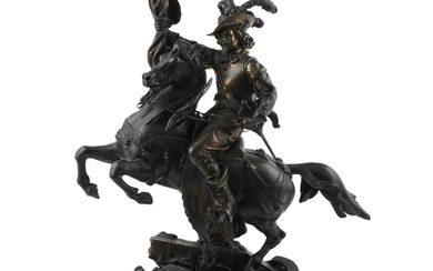 Large 19th century classical patinated spelter sculpture of ...