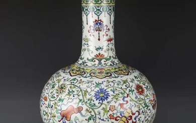 Large Chinese Doucai Porcelain Vase