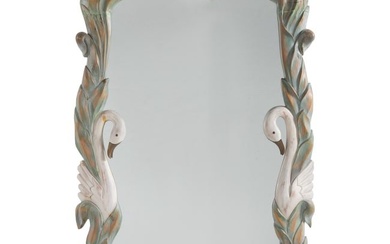 Large Modern Carved Wood Mirror