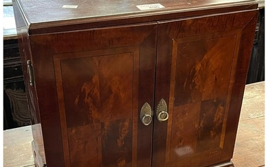 Late 19th early 20th century mahogany inlaid two door blind ...