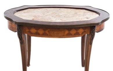 Louis XV Style Marble Side Table