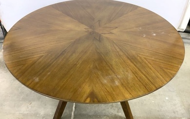 MCM Wooden Circular Dining Table