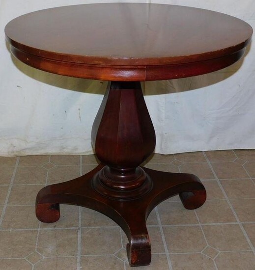 Mahogany Empire Pedestal Table
