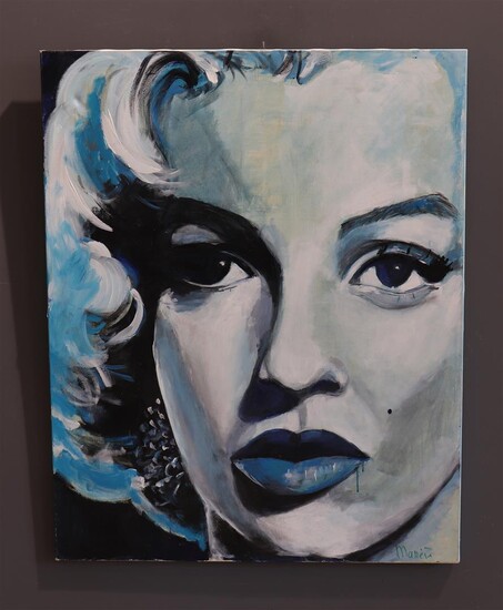 Marèse Pragt (20e eeuw) (-), gesign. r.o., Marilyn Monroe, olieverf op doek...