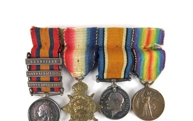 Medals: (Boer War 1890-1902 & W.W. ) A set of four mini...
