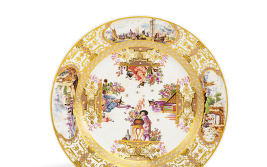 Meissen | PORCELAIN PLATE WITH CHINOISERIES AND MERCHANT NAVY SCENE