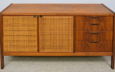 Mid-Century Modern Caned Credenza Sideboard
