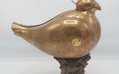 Miguel Berrocal Ortiz (Malaga 1933-2006) : Sculpture, "Paloma Jet", bronze doré, année 1976, composée de...