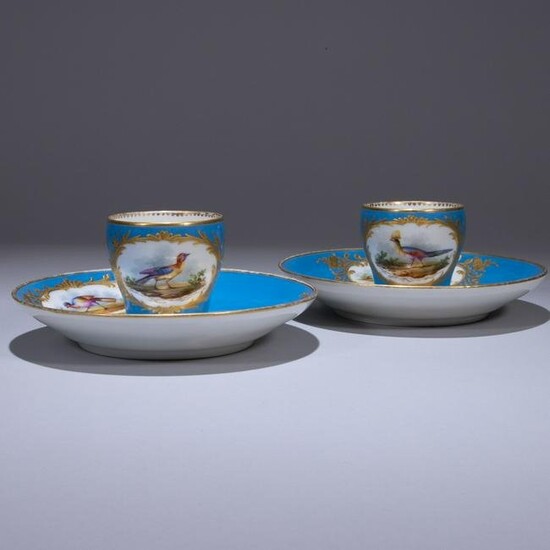 Minton Porcelain Pheasants Teacups William Mussil