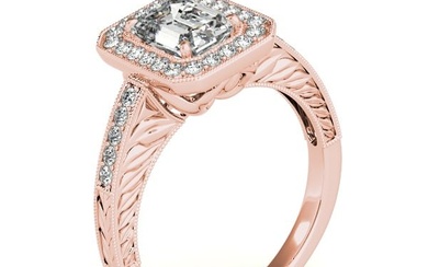 Natural 2.33 CTW Diamond Engagement Ring 14K Rose Gold
