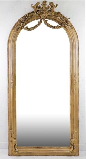 New Item, French Style Arch Top Gilt Framed Mirror #3