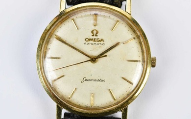 OMEGA; a gentleman's vintage gold plated and stainless steel 'Seamaster'...