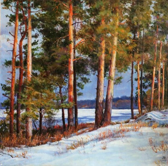 Oil painting Beautiful winter Anatolii Tinhkhevich