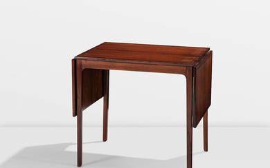 Ole Wanscher, Drop-leaf side table, designed for the library of the Danish Institute of Science and Art, Rome