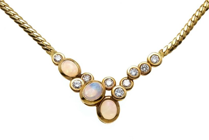 Opal-brilliant necklace GG 75