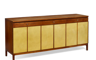 PAUL MCCOBB (1917-1969) Sideboard 1950s for Calvin, mahogany and parchment,...