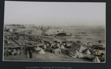 PHOTOGRAPHS. An album titled 'Gallipoli 1915' containing 21 tipped-in photographs relating