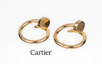 Pair of 18 kt Gold CARTIER cufflinks , YG 750/000,...