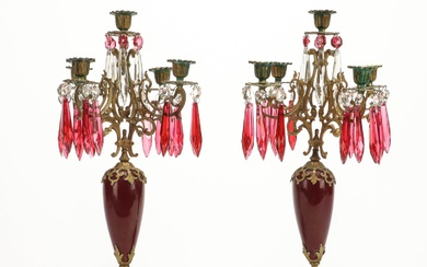 Pair of candlesticks with prisms (2)