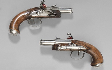 Petite paire de pistolets de poche à silex,... - Lot 296 - Thierry de Maigret