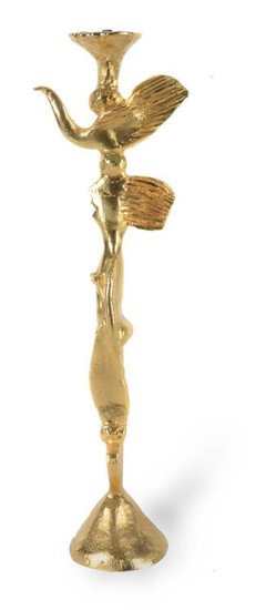 Pierre Casenove for Fondica, a gilt bronze figural table lamp base