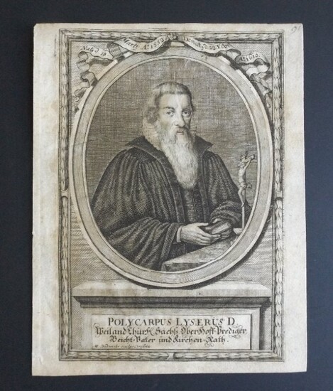 Polykarp Leyser, writer, engraving Moritz Bodenehr 1685