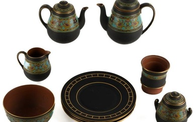 Prattware Victorian Tea Set